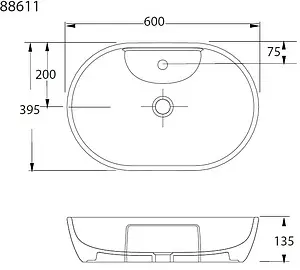 Раковина beWash Bogen 60 белый матовый 88611173 Раковина beWash Bogen 60 белый матовый 88611173, 2