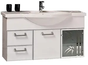 Тумба-умывальник подвесная Aquaton Сайгон 110 белый 1A1060K0SA010, 1