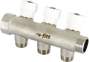 Коллектор регулирующий проходной 3 отвода ¾"в/н x ½"н Uni-fitt 400N3231 Коллектор регулирующий проходной 3 отвода ¾"в/н x ½"н Uni-fitt 400N3231, 5