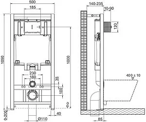 Комплект 5 в 1 BelBagno Genova BB1102CH/BB1102SC/BB002-80/BB005-PR-CHROME с кнопкой хром глянцевый Комплект 5 в 1 BelBagno Genova BB1102CH/BB1102SC/BB002-80/BB005-PR-CHROME с кнопкой хром глянцевый, 3