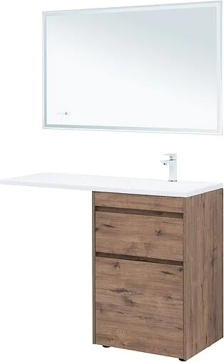 Тумба-умывальник напольная Aquanet Токио 120 R дуб веллингтон 00333648+00235500