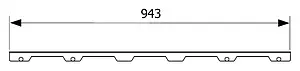 Решетка для лотка 943мм TECEdrainline Steel II 601082, 5