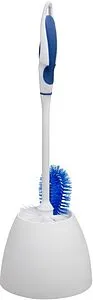 Ёршик для унитаза Grampus белый/синий GR-3312B, 1
