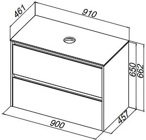 Тумба-умывальник подвесная Allen Brau Activity 90 платина/олива браш 1.34013.PGM+, 2