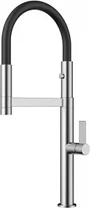 Смеситель для кухни с гибким изливом Omoikiri Osaka BN-BL нержавеющая сталь/чёрный 4994331, 1