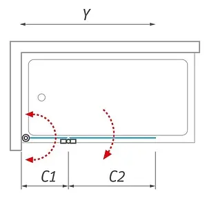 Шторка на ванну 1200мм прозрачное стекло Roltechnik TZVL2/1200 742-120000L-00-02, 2