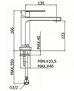 Смеситель для раковины Paffoni Tango хром TA071CR Смеситель для раковины Paffoni Tango хром TA071CR, 2