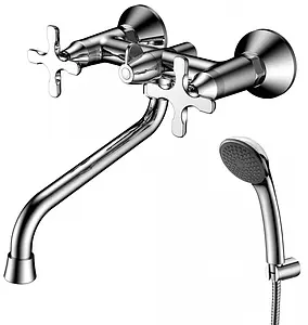 Смеситель для ванны с длинным изливом Lemark Duetto хром LM5751C Смеситель для ванны с длинным изливом Lemark Duetto хром LM5751C, 1
