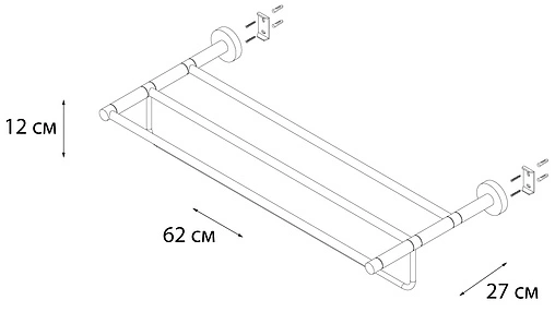 Полка для полотенец Fixsen Modern сатин FX-51515