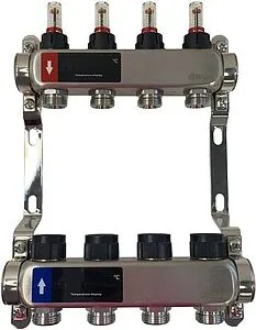 Группа коллекторная с расходомерами 13 отводов 1&quot;в/в x ¾&quot;ек WAAG WG.589.0613, 1