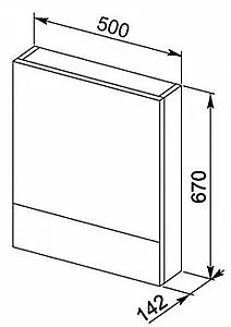 Шкаф-зеркало Aquanet Нота 50 L белый 00175670 Шкаф-зеркало Aquanet Нота 50 L белый 00175670, 2