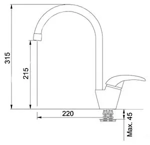 Смеситель для кухни Franke Platino хром 115.0029.586, 2