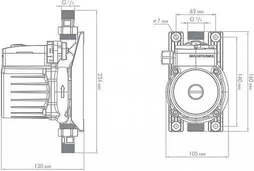 Насос для повышения давления Джилекс Комфорт Про 25/9 4005