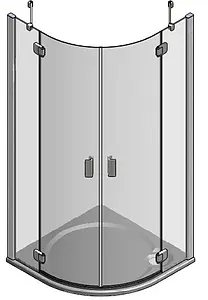 Душевое ограждение 1000x1000мм прозрачное стекло Roltechnik Hitech Line HBR2/1000 283-1000000-06-02 Душевое ограждение 1000x1000мм прозрачное стекло Roltechnik Hitech Line HBR2/1000 283-1000000-06-02, 4