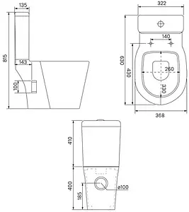 Унитаз-компакт IDDIS Calipso белый CAL2DSEi24, 2