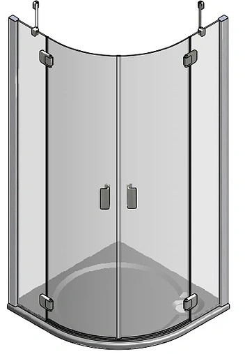 Душевое ограждение 1000x1000мм прозрачное стекло Roltechnik Hitech Line HBR2/1000 283-1000000-06-02