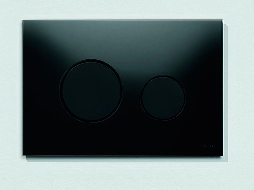 Клавиша смыва для унитаза TECEloop 9240657 кнопки/черный глянцевый, панель/стекло черный