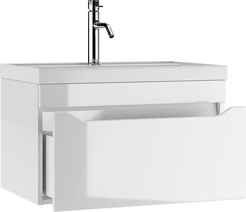 Тумба-умывальник подвесной Айсберг Ева 80 белый DA5903T+4670142930020
