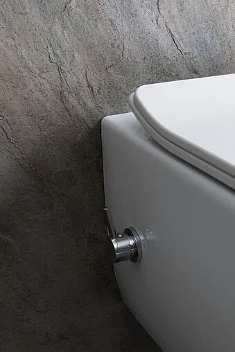 Унитаз подвесной безободковый с функцией биде и встроенным смесителем Allen Brau Liberty белый 4.33009.20