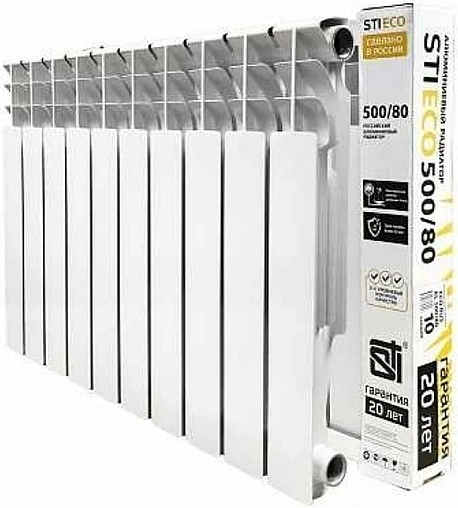 Радиатор алюминиевый 10 секций STI ECO RUS AL 500/80 Радиатор алюминиевый 10 секций STI ECO RUS AL 500/80