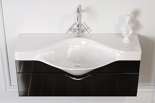 Тумба под умывальник подвесная Aqwella Broadway 110 чёрный Brw.01.10/001/BLK