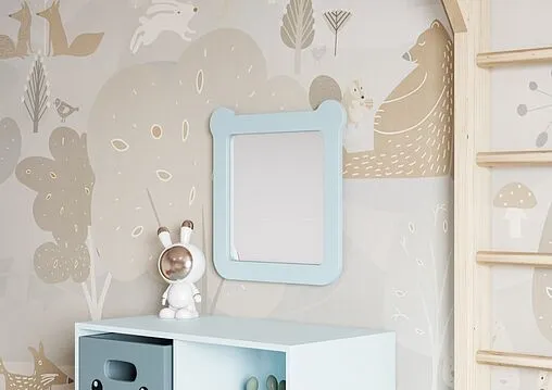 Зеркало Aquaton Каспер Мишка 50 розовый матовый 1A283402CR1E0