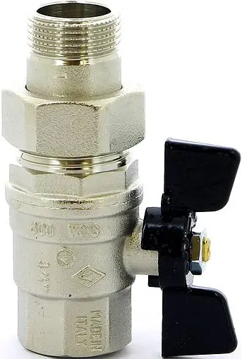 Кран шаровый с американкой ¾"в x ¾"н Bugatti Oregon 03220032 Кран шаровый с американкой ¾"в x ¾"н Bugatti Oregon 03220032