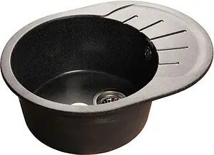 Мойка кухонная GranFest Rondo R-580L черный Мойка кухонная GranFest Rondo R-580L черный, 1