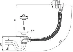 Слив-перелив для ванны Rav Slezak бронза MD0588/80SM Слив-перелив для ванны Rav Slezak бронза MD0588/80SM, 2