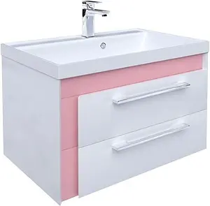 Тумба-умывальник подвесная IDDIS Color Plus 70 белый/розовый COL70P0i95+0067000i28 Тумба-умывальник подвесная IDDIS Color Plus 70 белый/розовый COL70P0i95+0067000i28, 1