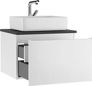 Тумба под умывальник подвесной Домино Senator 60 белый/графит DS4304T, 3