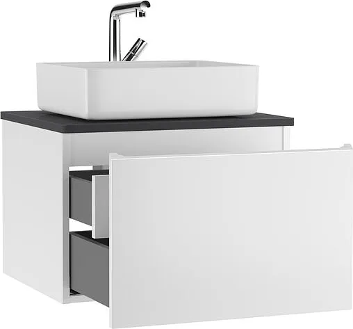 Тумба под умывальник подвесной Домино Senator 60 белый/графит DS4304T