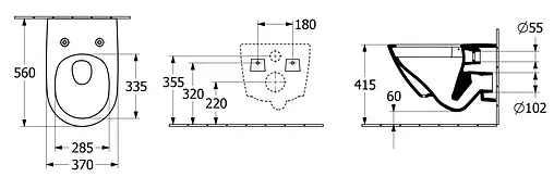 Унитаз подвесной безободковый Villeroy&amp;Boch Subway 3.0 CeramicPlus белый 4670TSR1