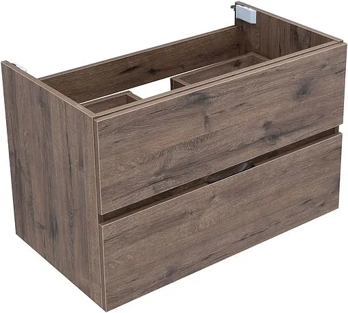 Тумба-умывальник подвесная Aquanet Алвита New 80 дуб веллингтон/табак 00334186+00254364