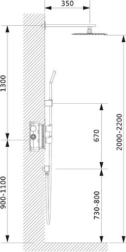 Душевая система с термостатом для душа Timo Petruma хром SX-5059/00SM