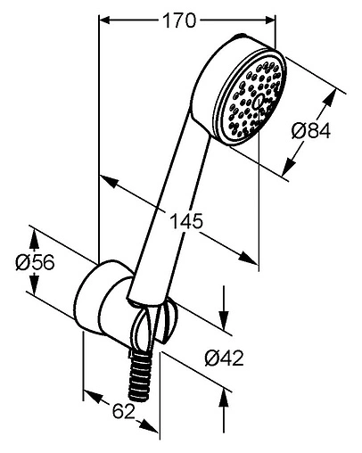 Душевой набор Kludi Zenta чёрный/хром 6065086-00