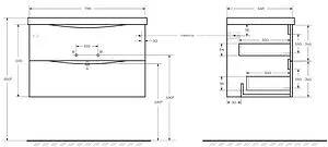 Тумба-умывальник BelBagno MARINO 80 Crema Opaco MARINO-800-2C-SO-CO-P+ Тумба-умывальник BelBagno MARINO 80 Crema Opaco MARINO-800-2C-SO-CO-P+, 2