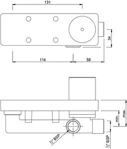 Скрытая часть смесителя для раковины Jaquar ALD-CHR-233N, 2