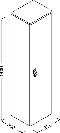 Шкаф-пенал подвесной Isvea Supra 35 тёмно-серый 27SP3208441I Шкаф-пенал подвесной Isvea Supra 35 тёмно-серый 27SP3208441I