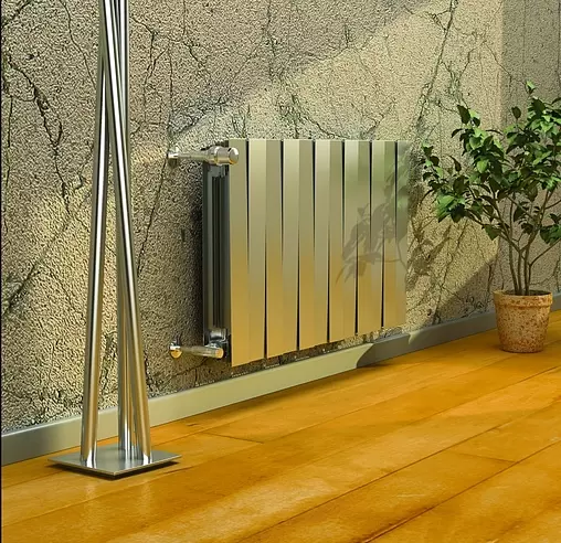 Радиатор биметаллический 10 секций Royal Thermo PianoForte 500 Silver Satin RTPNSS50010