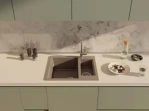 Мойка кухонная Omoikiri Sakaime-60-2-WH белый 4993911, 4