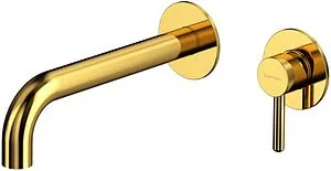 Смеситель для раковины из стены WHITECROSS Y gold золото Y1215GL Смеситель для раковины из стены WHITECROSS Y gold золото Y1215GL, 1