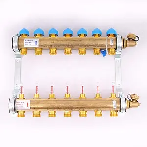 Группа коллекторная с расходомерами 7 отводов 1"в/в x ¾"ек Watts HKV/T 10004201 Группа коллекторная с расходомерами 7 отводов 1"в/в x ¾"ек Watts HKV/T 10004201, 2