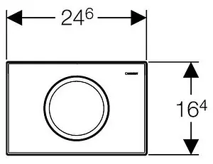 Клавиша смыва для унитаза Geberit Delta 11 115.120.21.1 хром глянцевый Клавиша смыва для унитаза Geberit Delta 11 115.120.21.1 хром глянцевый, 2