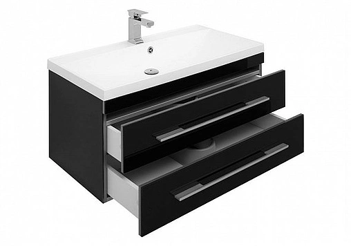 Тумба под умывальник подвесная Aquanet Верона 90 чёрный 00172336