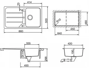 Мойка кухонная Teka Simpla 45-TG карбон 40144512 Мойка кухонная Teka Simpla 45-TG карбон 40144512, 2