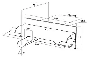 Смеситель для ванны Am.Pm Admire хром F101000B Смеситель для ванны Am.Pm Admire хром F101000B, 2
