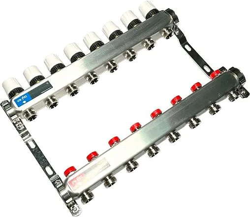 Группа коллекторная без расходомеров 8 отводов 1&quot;в/в x ¾&quot;ек Uni-fitt TECHNO 451W4308