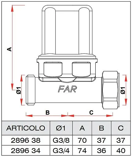 Гаситель гидроударов ¾&quot;нг х ¾&quot;н Far FA 2896 34