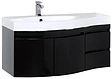 Тумба-умывальник подвесная Aquanet Опера 115 L чёрный 00169612+00169398